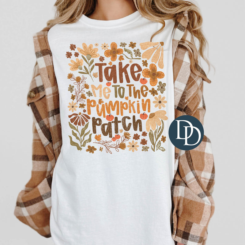 Boho Vintage Take Me To The Pumpkin Patch *DTF Transfer*