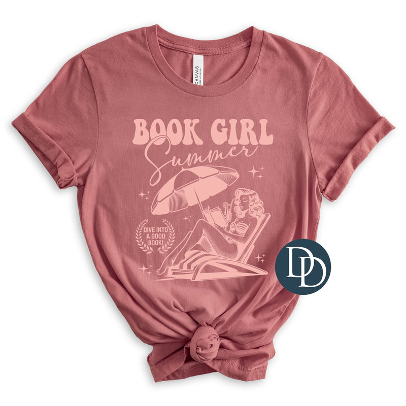 OVERSIZED Book Girl Beach Summer *DTF Transfer*