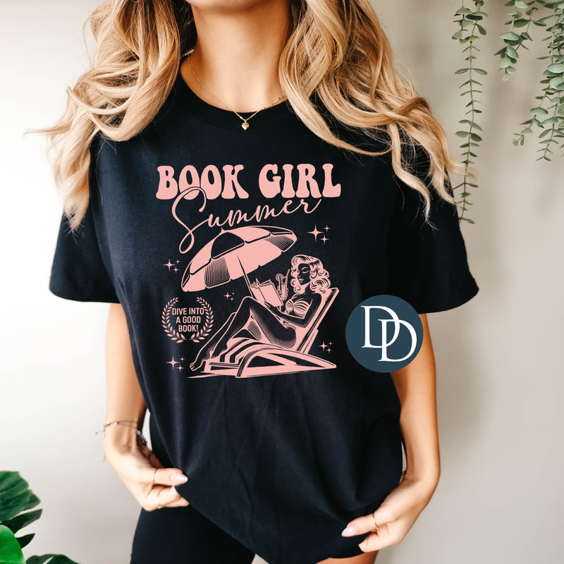 OVERSIZED Book Girl Beach Summer *DTF Transfer*