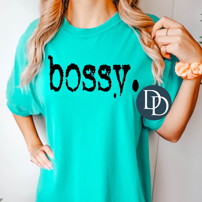 Bossy Type (Black Ink) *Screen Print Transfer*