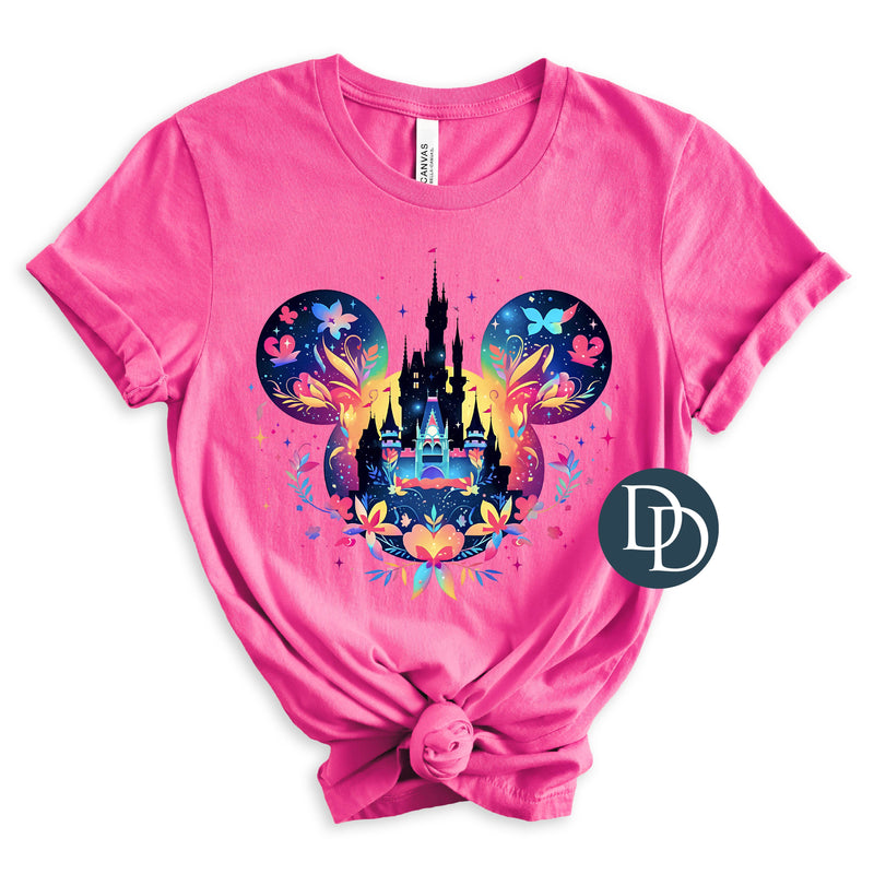 Bright Floral Magical Castle *DTF Transfer*