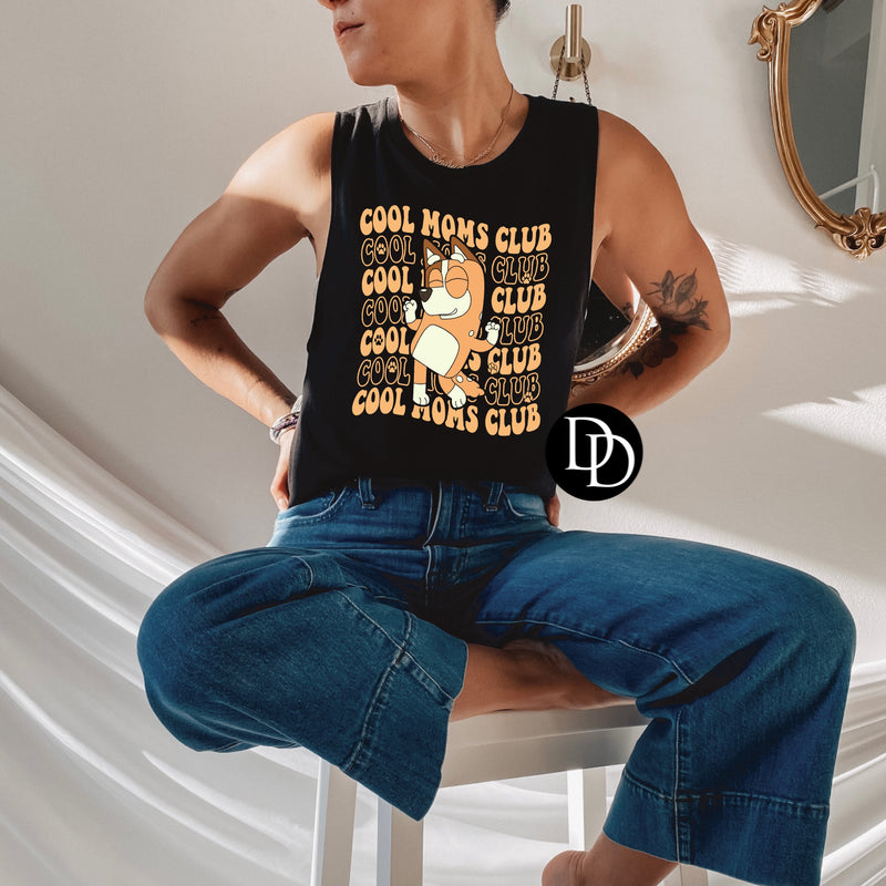 Cool Moms Club (tan dog) *DTF Transfer*