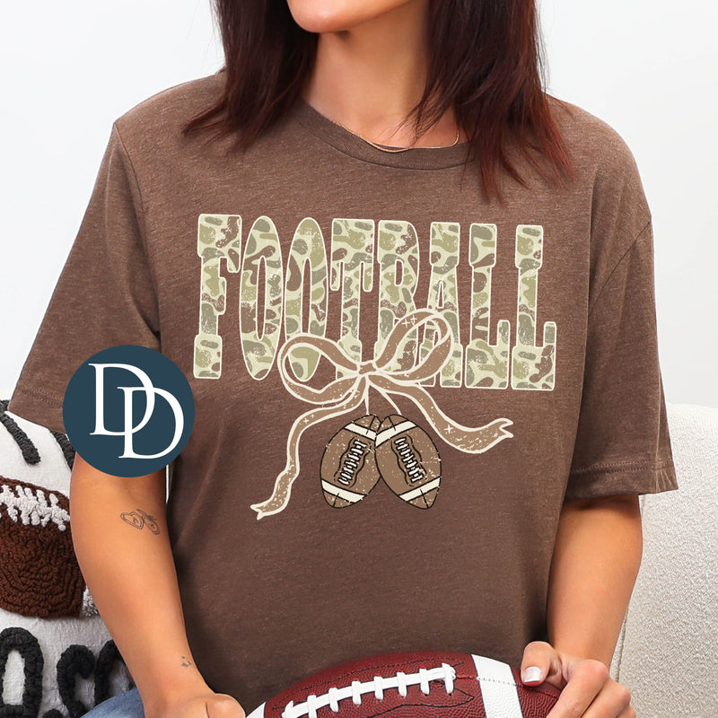 Camo Football Bow *DTF Transfer*