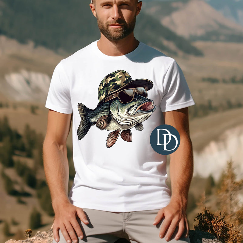 Camo Hat Bass *DTF Transfer*