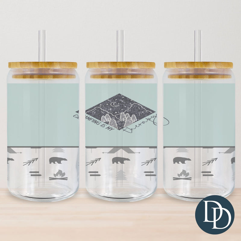 Camping Is My Therapy Tumbler Print *Sublimation Print Transfer*