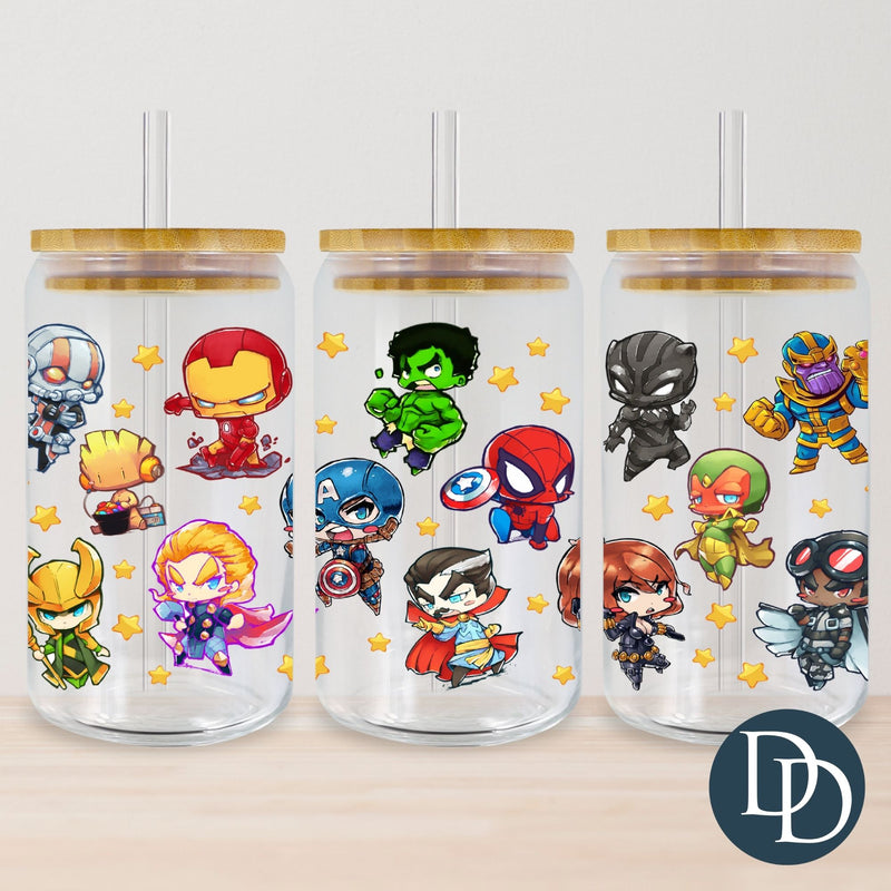 Cartoon Super Hero *UV DTF Cup Wrap*