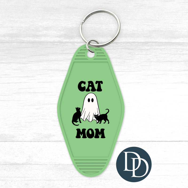 Cat Mom Ghost Motel Keychain UV DTF Decal