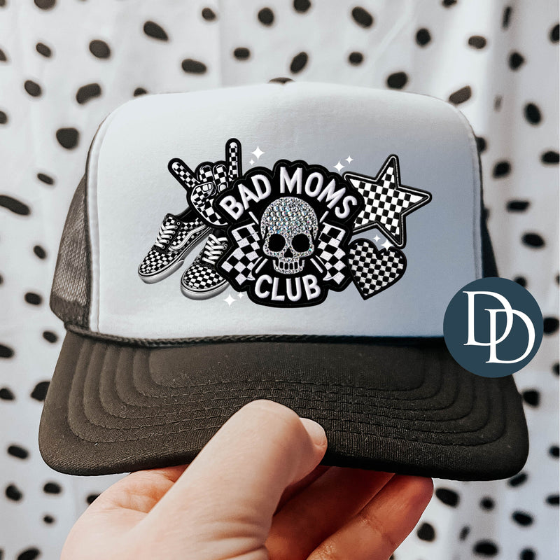 Checkered Bad Moms Club Patch *DTF TRANSFER*