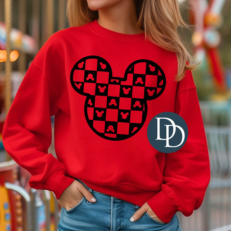 Checkered Mouse Knockout *DTF Transfer*