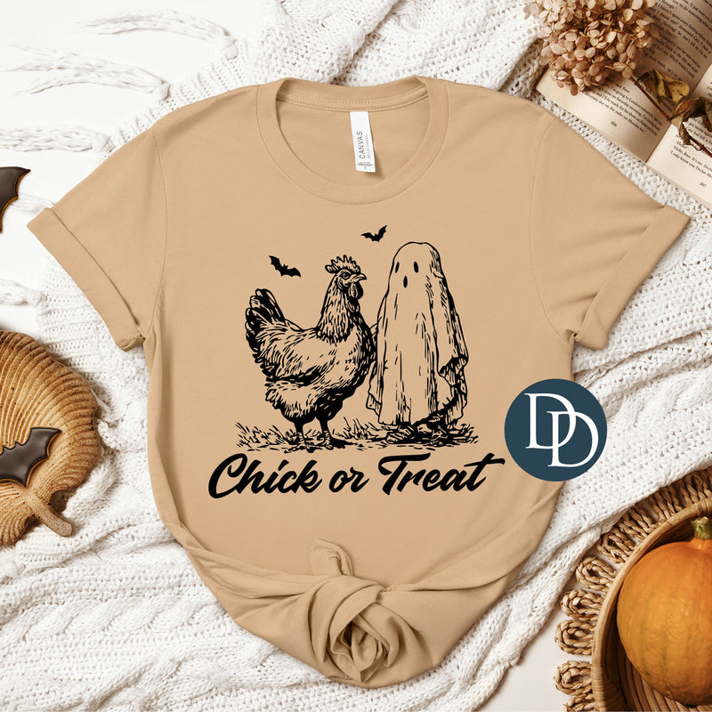 Chick Or Treat (Black Ink) *Screen Print Transfer*