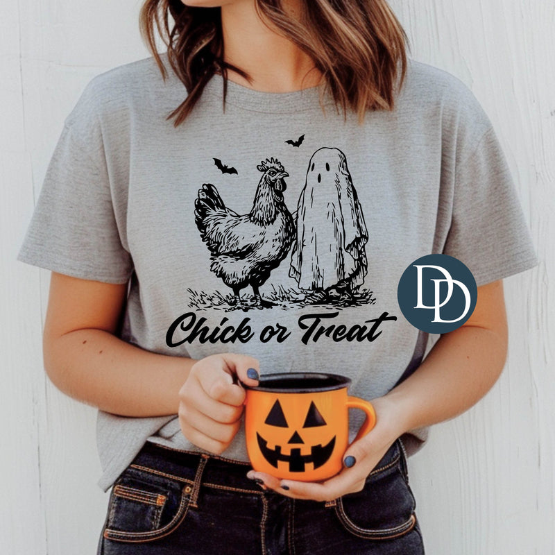 Chick Or Treat (Black Ink) *Screen Print Transfer*
