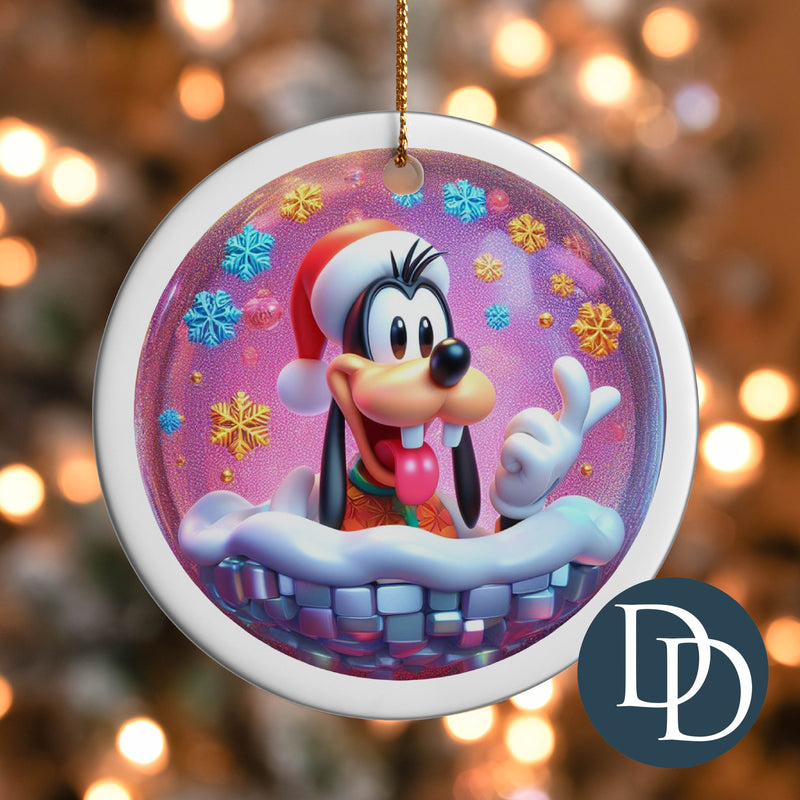 Christmas Goof Dog *UV DTF Ornament Decal*