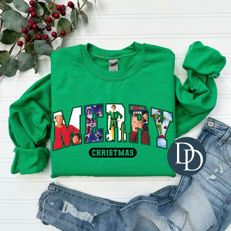 Christmas Movies Merry Christmas Varsity *DTF Transfer*