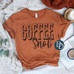 Coffee Snob Flat (Dark Brown Ink) *Screen Print Transfer*