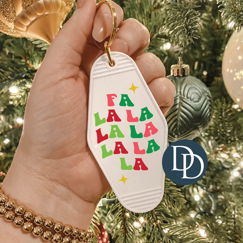 Colorful Fa La La Sparkles *Motel Keychain UV DTF Decal*