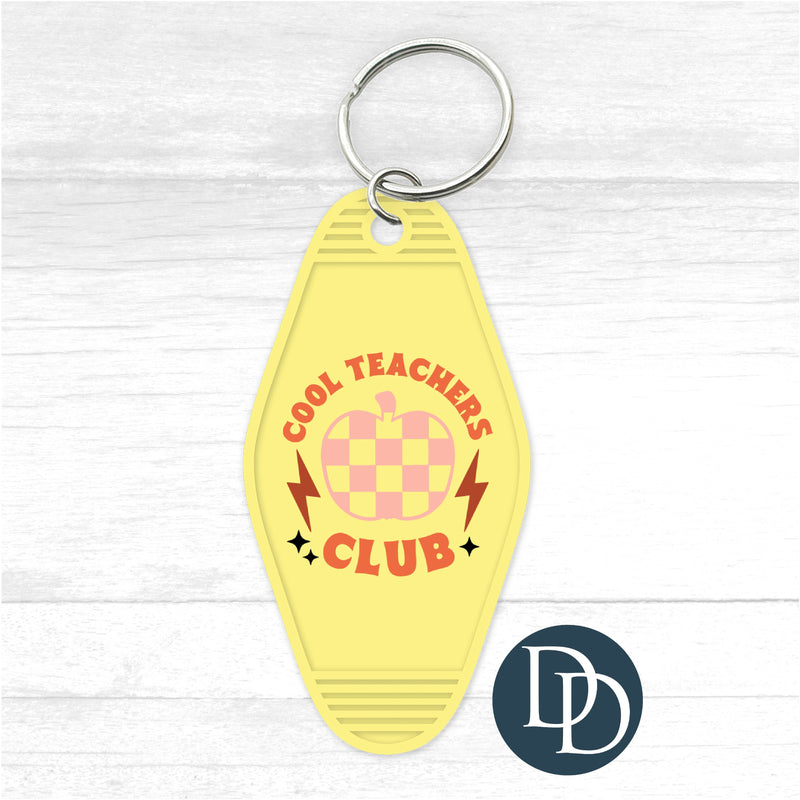 Cool Teachers Club Motel Keychain UV DTF Decal