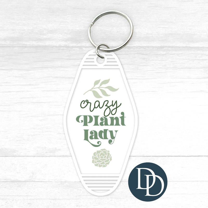 Crazy Plant Lady Motel Keychain UV DTF Decal