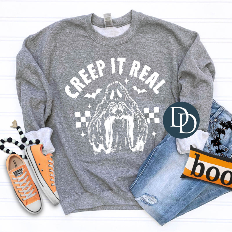 Creep It Real Heart Hands (White Ink) *Screen Print Transfer*