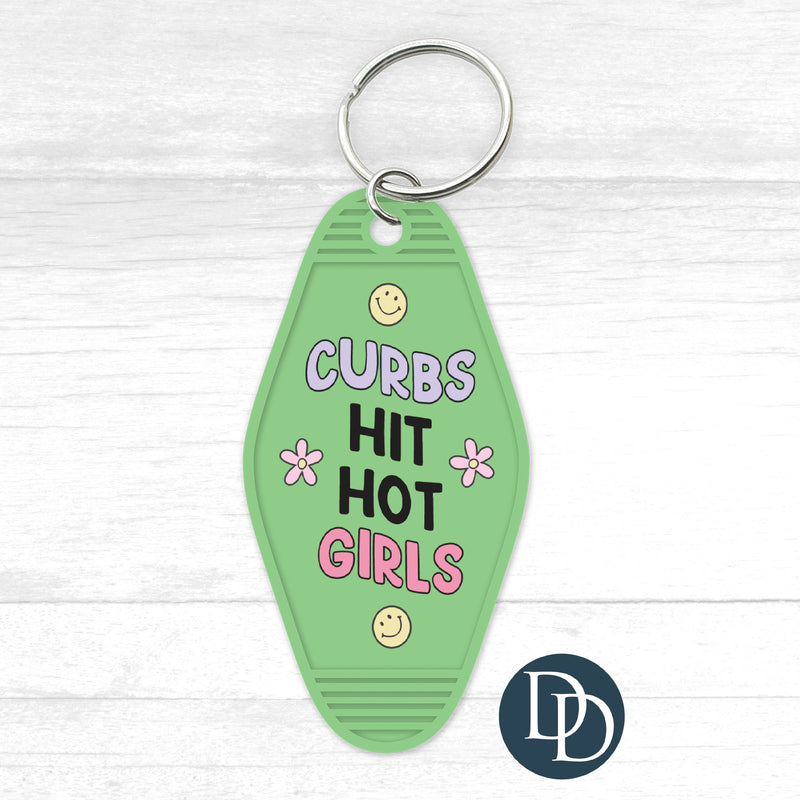 Curbs Hit Hot Girls Motel Keychain UV DTF Decal