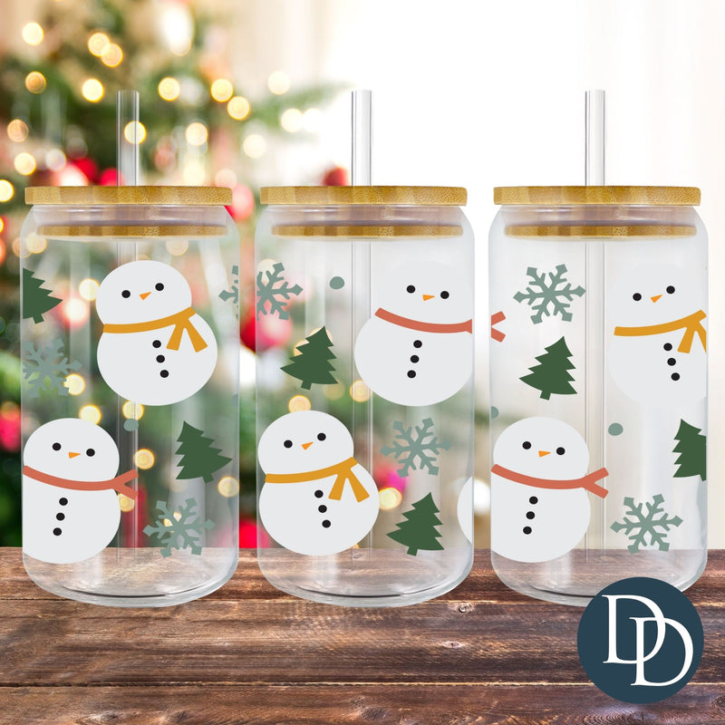 Cute Snowmen UV DTF Cup Wrap