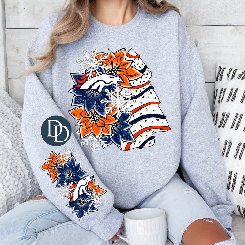 DB Tree Cake Floral With Sleeve Accent *DTF Transfer*