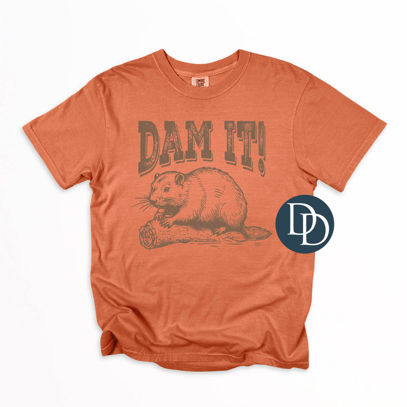 Dam It Beaver (Doe Brown Ink) *Screen Print Transfer*