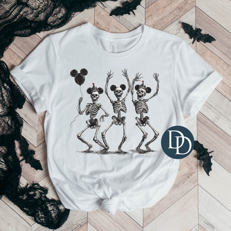 Dancing Mouse Ear Skeletons *DTF Transfer*
