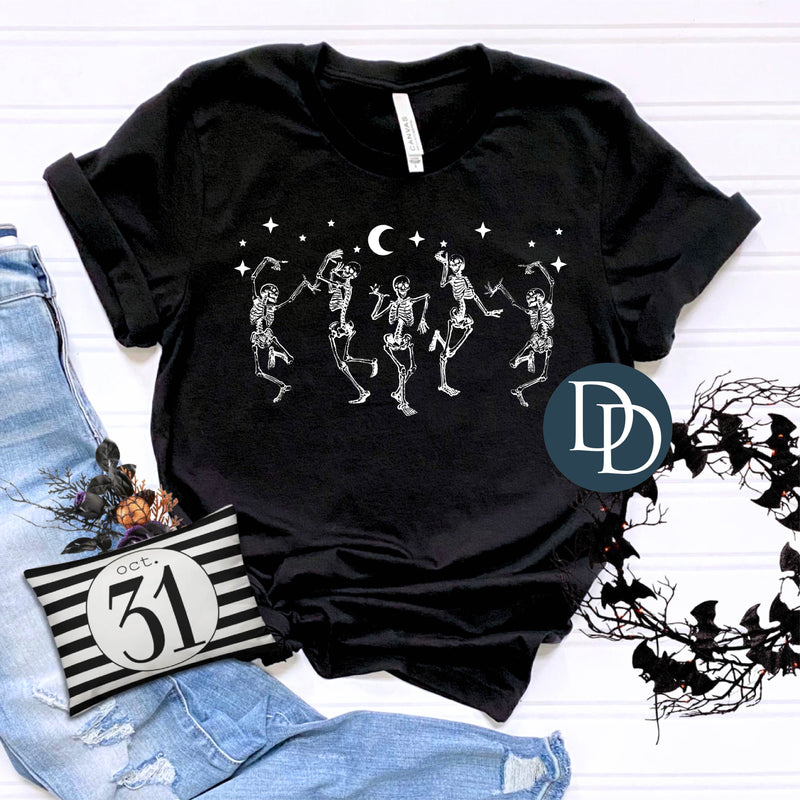 Dancing Skellie Crew (White Ink) *Screen Print Transfer*