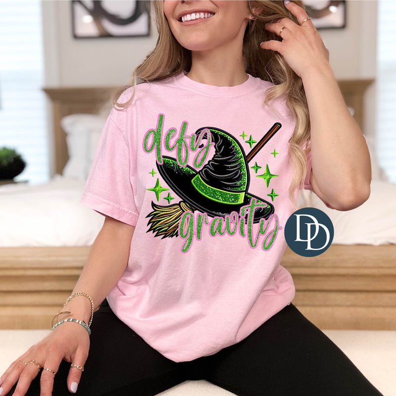 Defy Gravity Faux Embroidery *DTF Transfer*