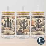 Desertscape Cactuses Tumbler Print *Sublimation Print Transfer*