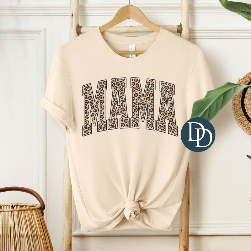 Distressed Leopard Mama Curved *DTF Transfer*