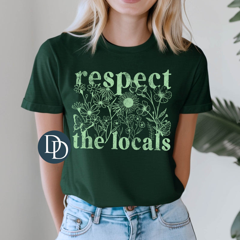 Distressed Support The Locals Flower Fields *DTF Transfer*
