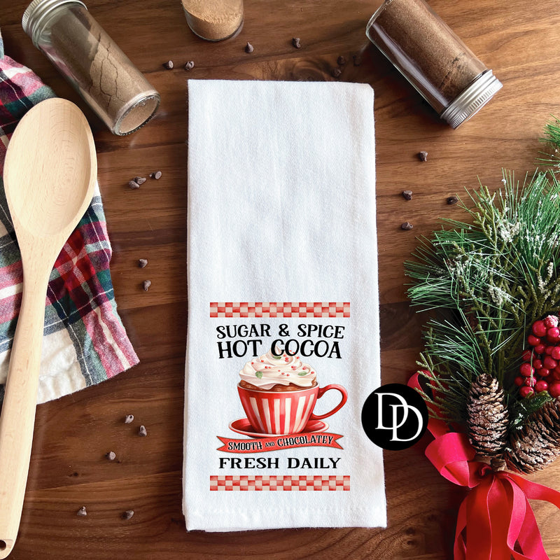 Sugar & Spice Hot Cocoa *DTF Tea Towel Transfer*