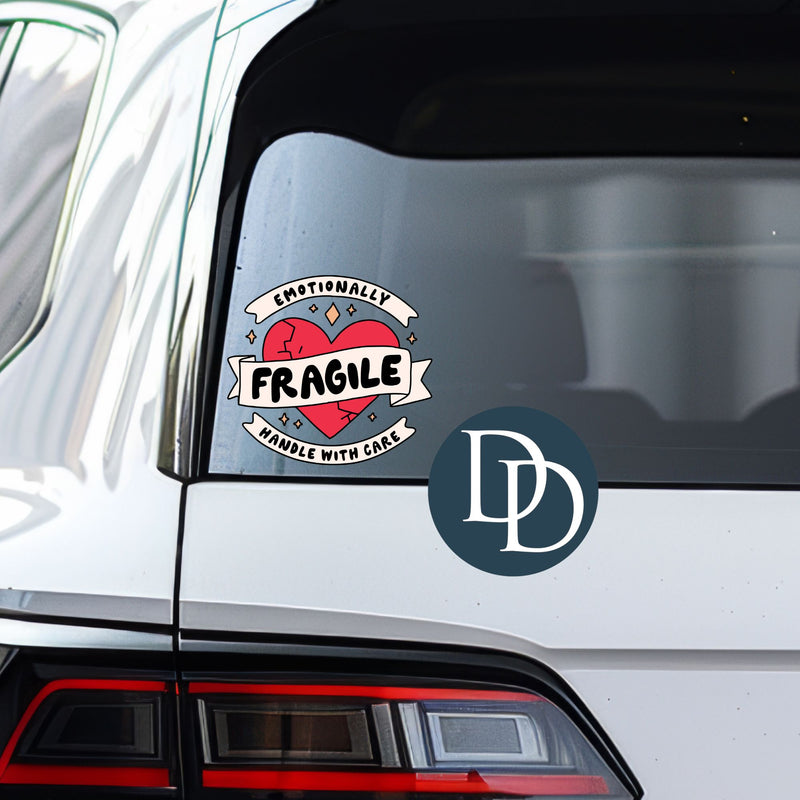 Emotionally Fragile Broken Heart *UV DTF Decal*