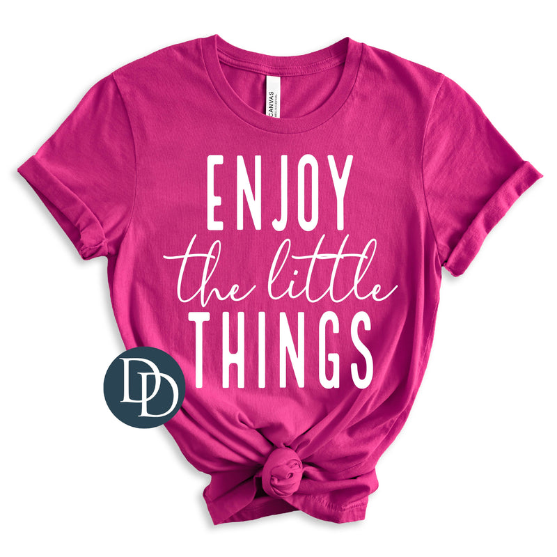 Enjoy The Little Things (White Ink) - NOT RESTOCKING - *Screen Print Transfer*