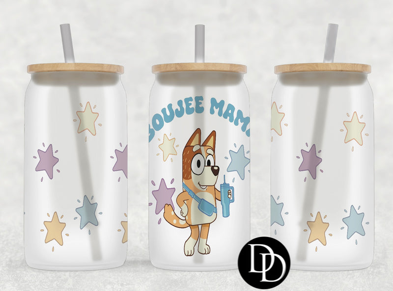 Blue Boujee Mama Dog *Sublimation Print Transfer*