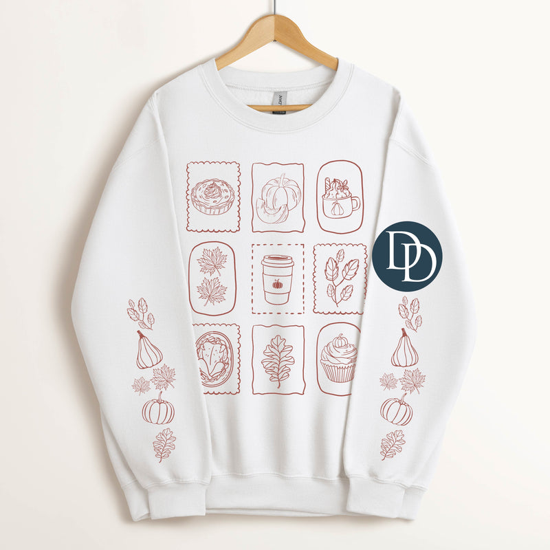 OVERSIZED Fall Stamps With Sleeve Accents *DTF Transfer*