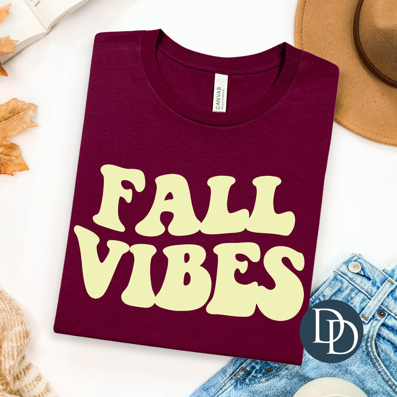 Fall Vibes (Cream Ink) *Screen Print Transfer*