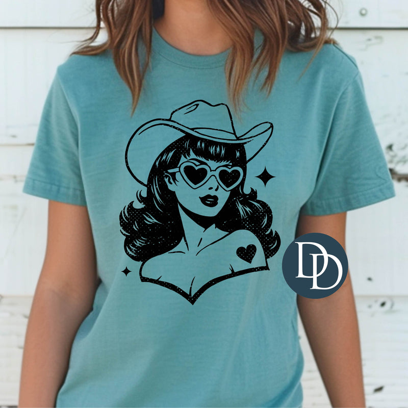 OVERSIZED Fancy Cowgirl *DTF Transfer*