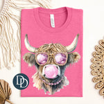 Fancy Moo Cow Pink Bubble *DTF Transfer*