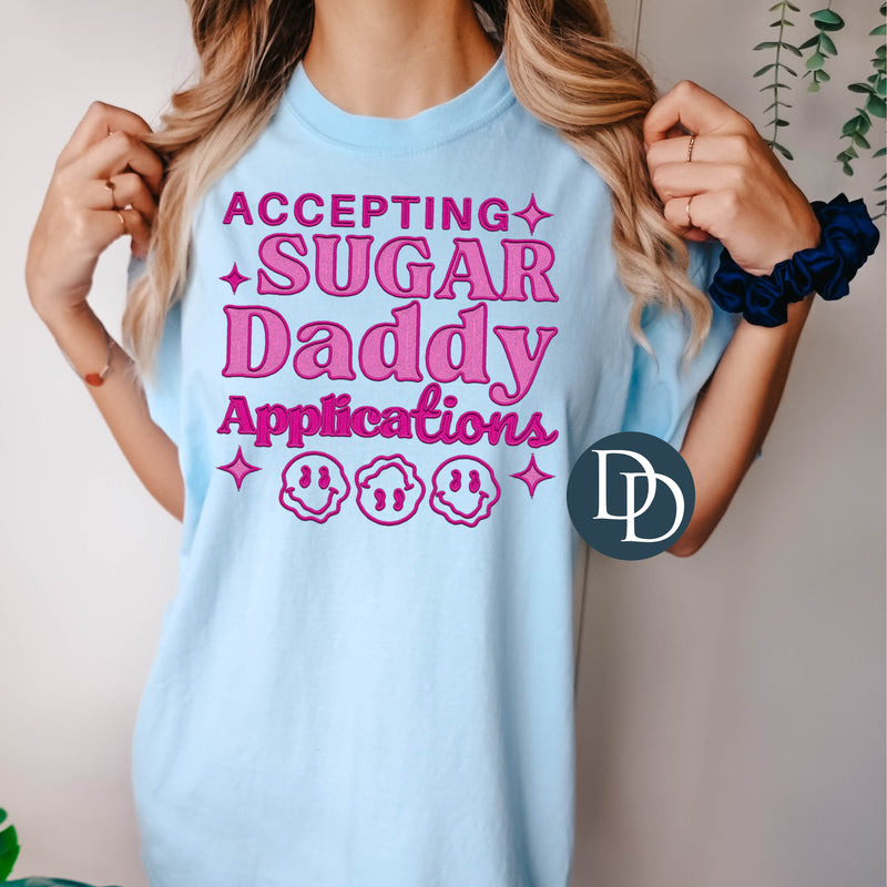 Faux Embroidery Sugar Daddy Applications *DTF Transfer*