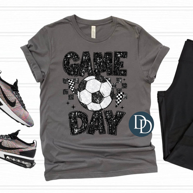 Faux Glitter Soccer Game Day *DTF Transfer*
