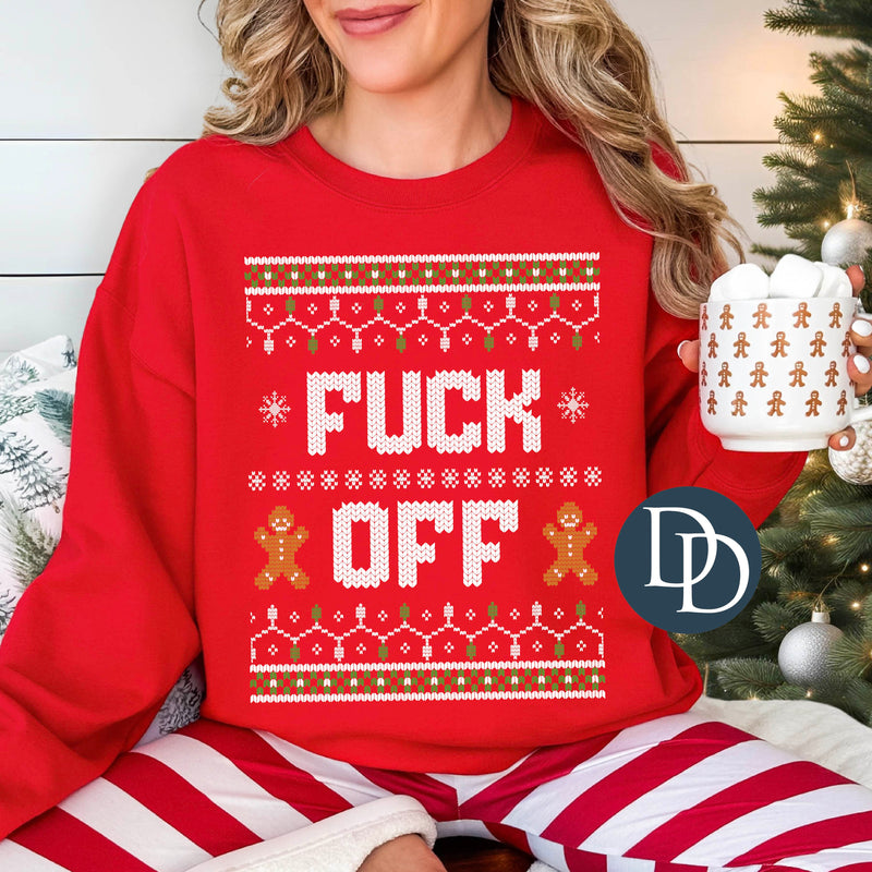 OVERSIZED Fck Off Ugly Christmas Sweater *DTF Transfer*