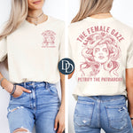 OVERSIZED Female Gaze Petrify the Patriarchy (Dusty Rose Ink) *Screen Print Transfer*