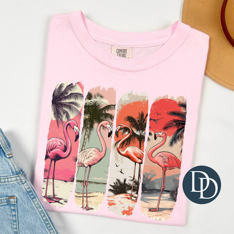 Flamingo Sunset Brush Strokes *DTF Transfer*