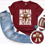 Football Mama Bow With Pocket Accent *DTF Transfer*