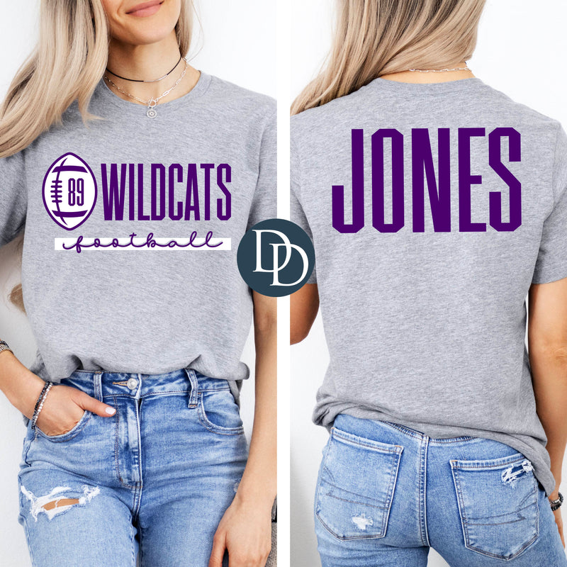 Football Team Script With Name Semi-Custom *DTF Transfer*