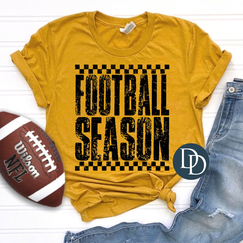 Football Season Distressed Checkered *DTF Transfer*