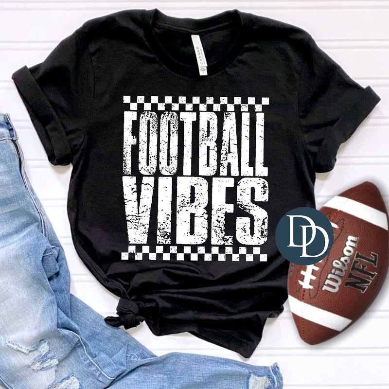 Football Vibes Distressed Checkered *DTF Transfer*