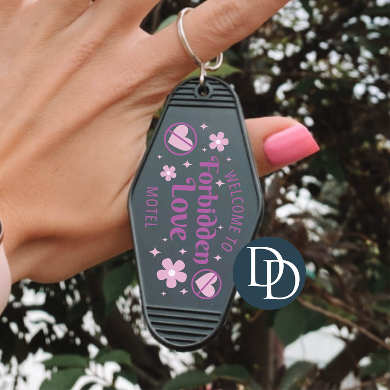 Forbidden Love Motel *Motel Keychain UV DTF Decal*